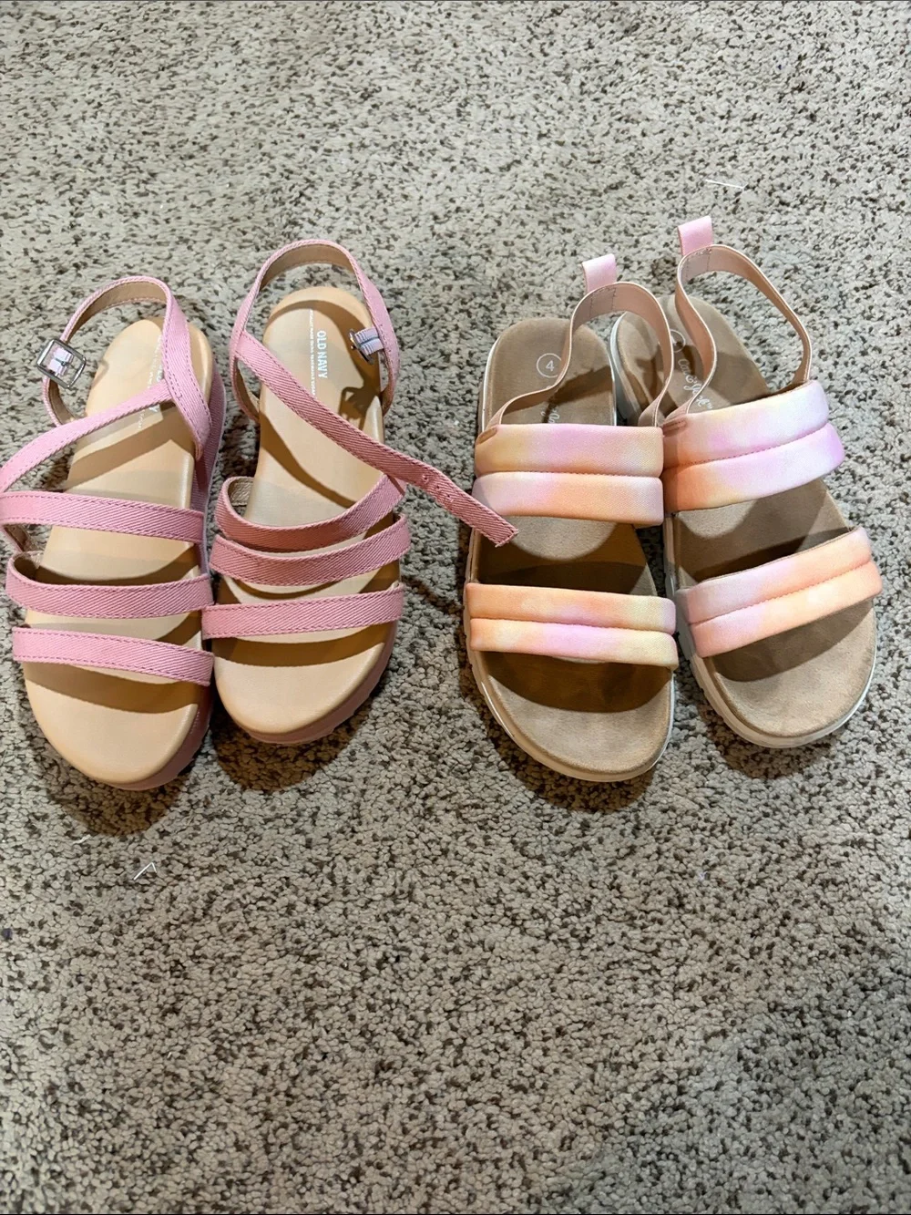 Kids Pink Strappy Sandals and Comfortable Everyday Summer Shoes